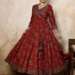 Women Floral Printed Regular Thread Work Pure Cotton Kurta with Trousers & With Dupatta